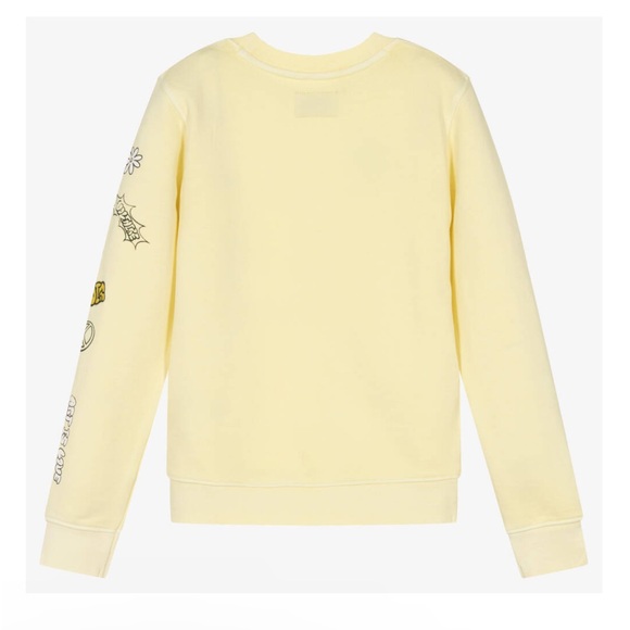 ZADIG & VOLTAIRE BUTTER YELLOW COTTON VARSITY SWEATSHIRT - Picture 5 of 9